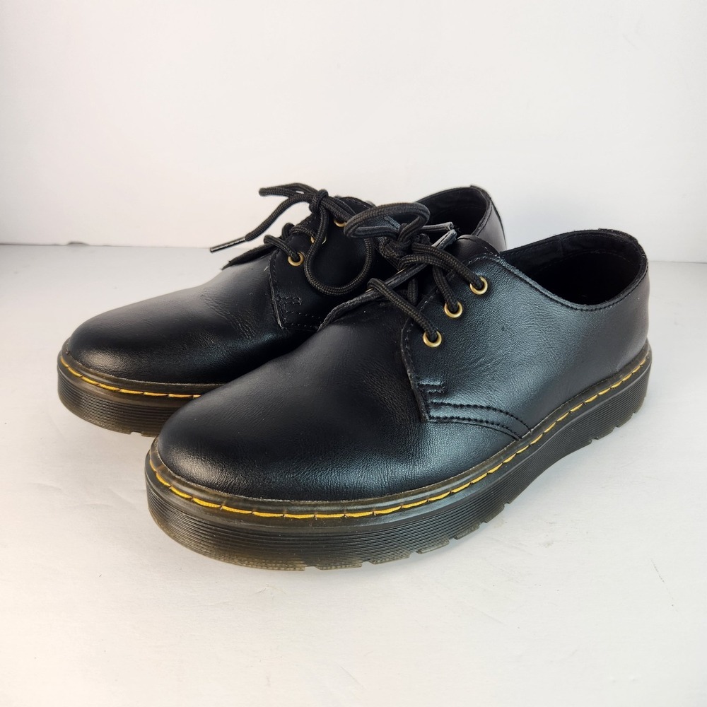 Dr Martens Women's Zabala Lo Lace-up Black Leather Oxford Shoes Size 7 (M) 8(L)